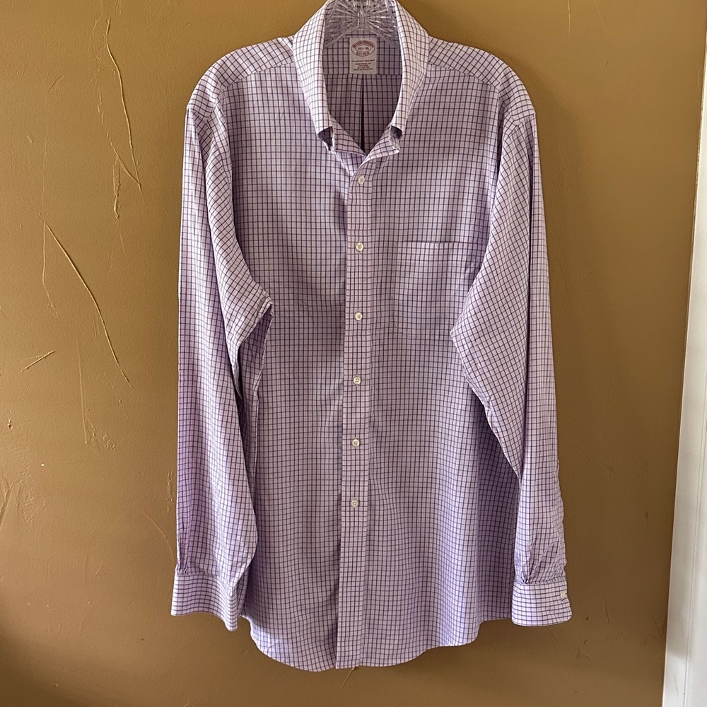 Brooks Brothers Purple Checkered Casual Shirt